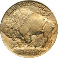 1913 Type 1 Buffalo Nickel (5c) REVERSE Image