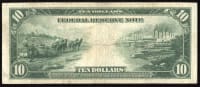 1914 $10 Red Seal FRN REVERSE Image