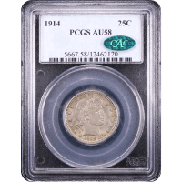 1914 Barber Quarter (25c) Obverse Slab Image