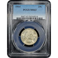 1914 Barber Quarter (25c) SLAB Image