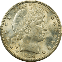 1914 Barber Quarter (25c) OBVERSE Image