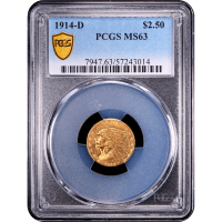 1914-D Indian Gold Quarter Eagle ($2.50) Obverse Slab Image