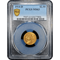 1914-D Indian Gold Quarter Eagle ($2.50) Obverse Slab Image