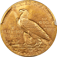 1914-D Indian Gold Quarter Eagle ($2.50) Reverse Image