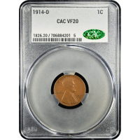 1914-D Lincoln Cent (1c) Obverse Slab Image
