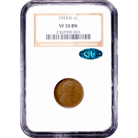 1914-D Lincoln Cent (1c) Obverse Slab Image