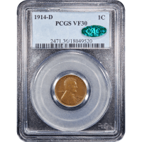 1914-D Lincoln Cent (1c) Obverse Slab Image