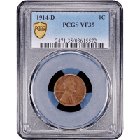 1914-D Lincoln Cent (1c) Obverse Slab Image