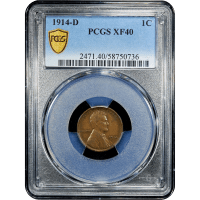 1914-D Lincoln Cent (1c) Obverse Slab Image