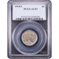 1914/3 Buffalo Nickel (5c) Obverse Slab Image