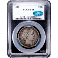 1915 Barber Half Dollar (50c) Obverse Slab Image