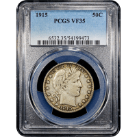 1915 Barber Half Dollar (50c) Obverse Slab Image