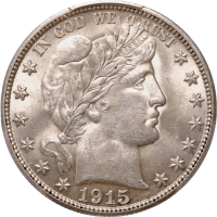 1915-D Barber Half Dollar (50c) OBVERSE Image