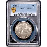 1915-D Barber Half Dollar (50c) Obverse Slab Image