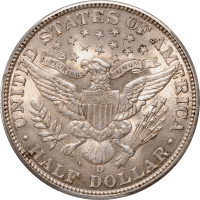 1915-D Barber Half Dollar (50c) REVERSE Image