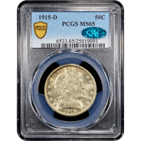 1915-D Barber Half Dollar (50c) Obverse Slab Image