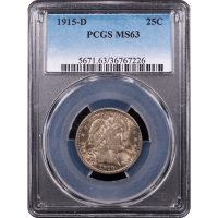 1915-D Barber Quarter (25c) Obverse Slab Image