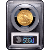 1915 Indian Gold Eagle ($10) Reverse Slab Image