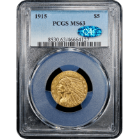 1915 Indian Gold Half Eagle ($5) SLAB Image