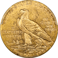 1915 Indian Gold Half Eagle ($5) REVERSE Image