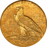 1915 Indian Gold Quarter Eagle ($2.50) REVERSE Image