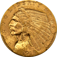 1915 Indian Gold Quarter Eagle ($2.50) Obverse Image