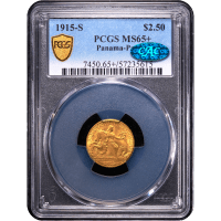 1915-S Panama-Pacific Commem Gold Quarter Eagle ($2.50) Obverse Slab Image