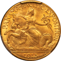 1915-S Panama-Pacific Commem Gold Quarter Eagle ($2.50) Obverse Image