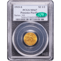 1915-S Panama-Pacific Commem Gold Quarter Eagle ($2.50) Obverse Slab Image
