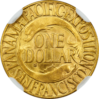 1915-S Panama-Pacific Commemorative Gold Dollar ($1) REVERSE Image