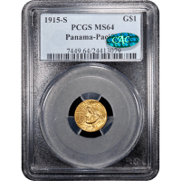 1915-S Panama-Pacific Commemorative Gold Dollar ($1) Obverse Slab Image