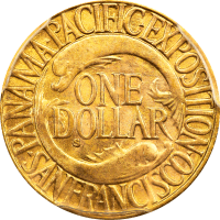 1915-S Panama-Pacific Commemorative Gold Dollar ($1) REVERSE Image