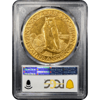 1915-S Panama-Pacific Round Commemorative Gold Fifty Dollar ($50) Reverse Slab Image