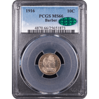 1916 Barber Dime (10c) Obverse Slab Image