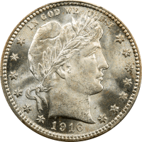 1916-D Barber Quarter (25c) Obverse Image