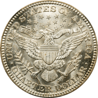 1916-D Barber Quarter (25c) Reverse Image