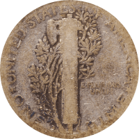 1916-D Mercury Dime (10c) REVERSE Image