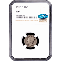 1916-D Mercury Dime (10c) Obverse Slab Image