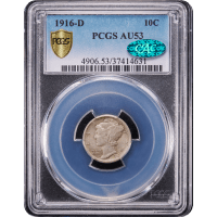 1916-D Mercury Dime (10c) Obverse Slab Image