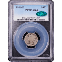 1916-D Mercury Dime (10c) Obverse Slab Image
