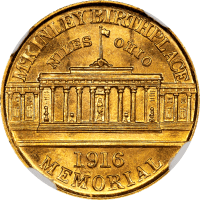 1916 McKinley Commemorative Gold Dollar ($1) Reverse Image