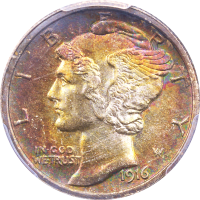 1916 Mercury Dime (10c) Obverse Image