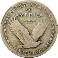 1916 Standing Liberty Quarter (25c) Reverse Image
