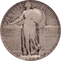 1916 Standing Liberty Quarter (25c) OBVERSE Image