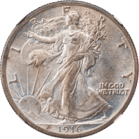 1916 Walking Liberty Half Dollar (50c) OBVERSE Image