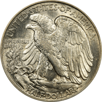 1916 Walking Liberty Half Dollar (50c) OGH Reverse Image