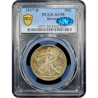 1917-D Reverse Walking Liberty Half Dollar (50c) Obverse Slab Image