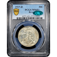1917-D Reverse Walking Liberty Half Dollar (50c) Obverse Slab Image