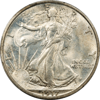 1917-D Reverse Walking Liberty Half Dollar (50c) Obverse Image