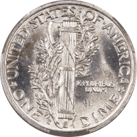 1917-S Mercury Dime (10c) REVERSE Image